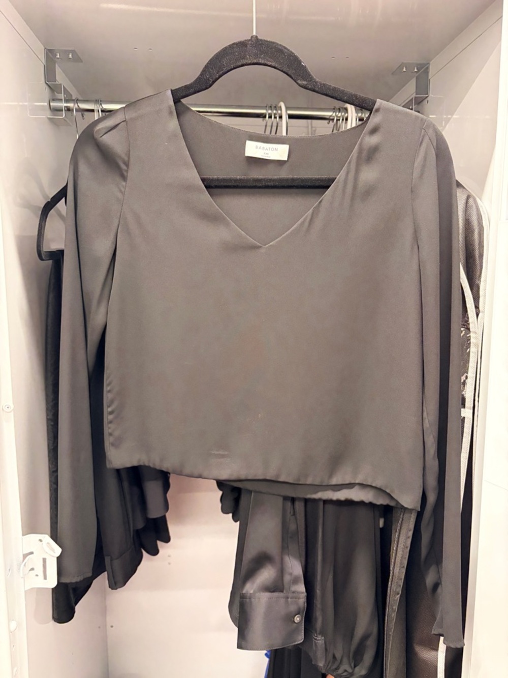 Babaton Black Murphy Blouse, XXS